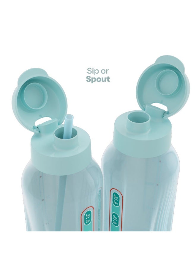 توبروير زجاجة قياس سعة 1.2 لتر مع ماصة - Image 3